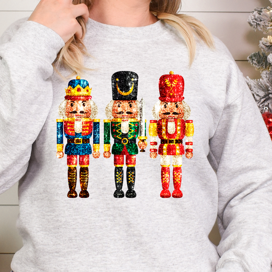 Faux Sequin Nutcrackers Full Color DTF Transfer