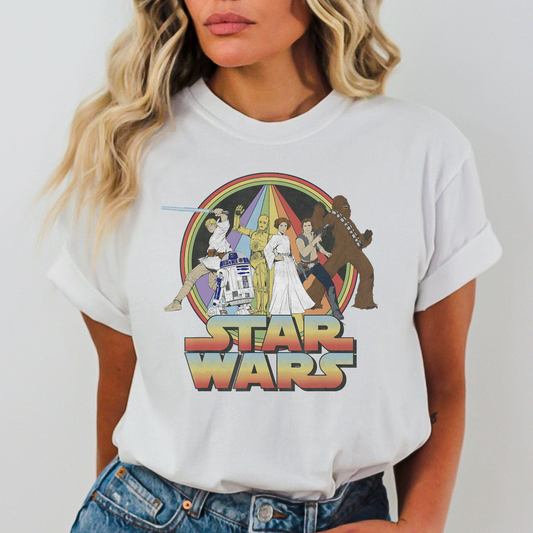 Groovy Star Wars (May The 4th) Full Color DTF Transfer