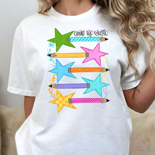 Create The Magic (Pencil Wands) Full Color DTF Transfer