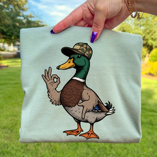 67 Duck w/Camo Hat Full Color DTF Transfer