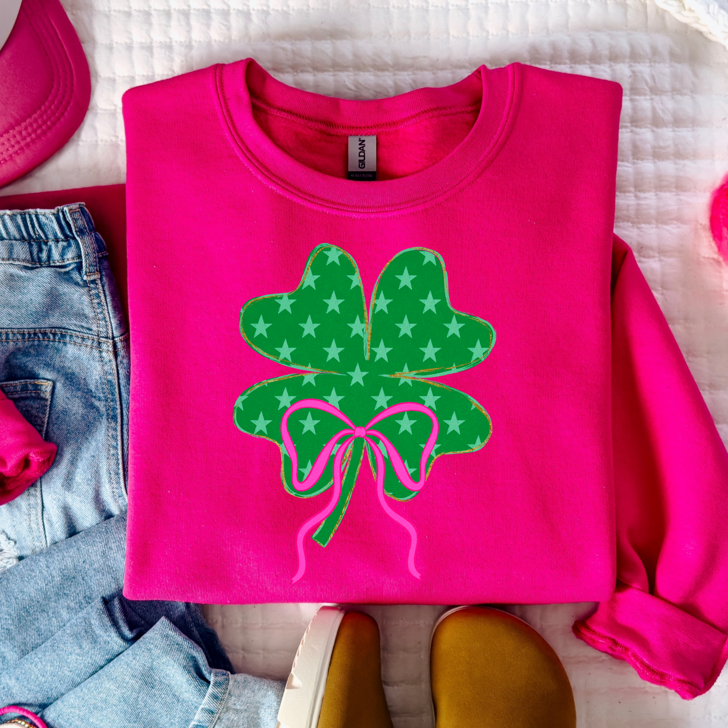 Clover w/Bow Full Color DTF Transfer