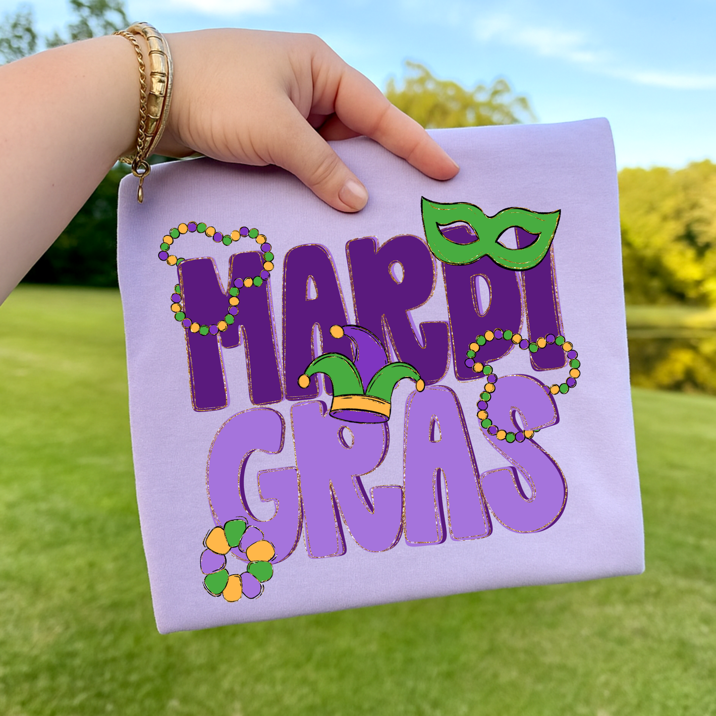 Mardi Gras Full Color DTF Transfer
