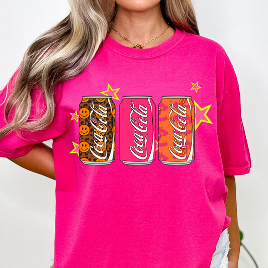 Retro Coke Cans Full Color DTF Transfer