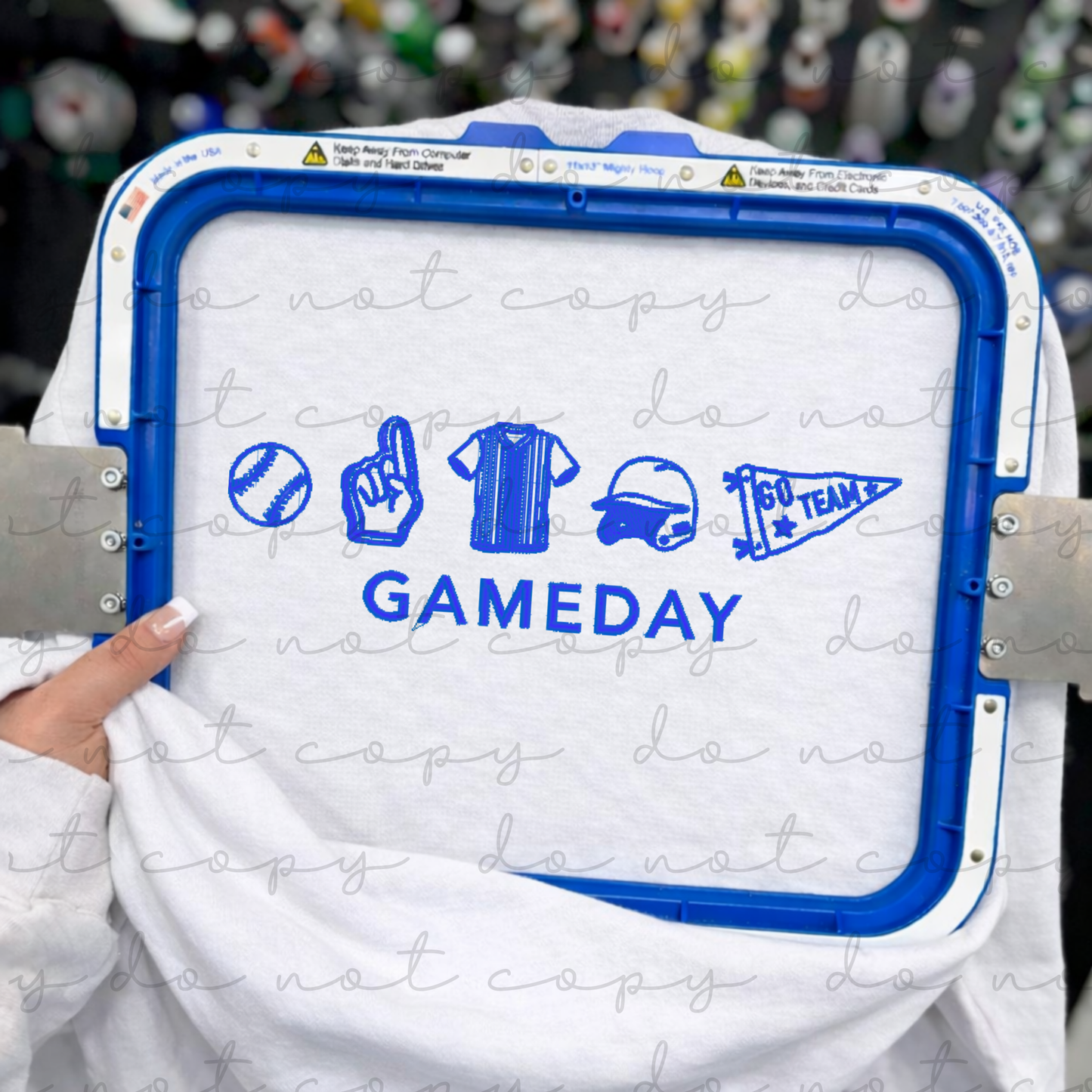 Game Day Baseball Icons Embroidered Sweatshirt/T-Shirt