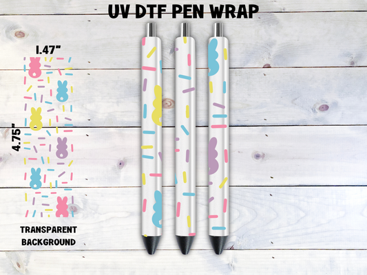 Sprinkles and Bunnies UV DTF Pen Wrap Transfer (