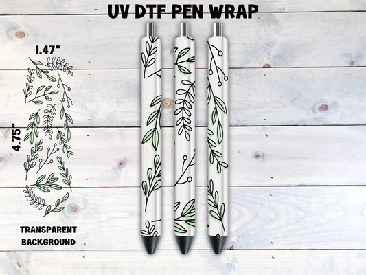 Leaves UV DTF Pen Wrap Transfer