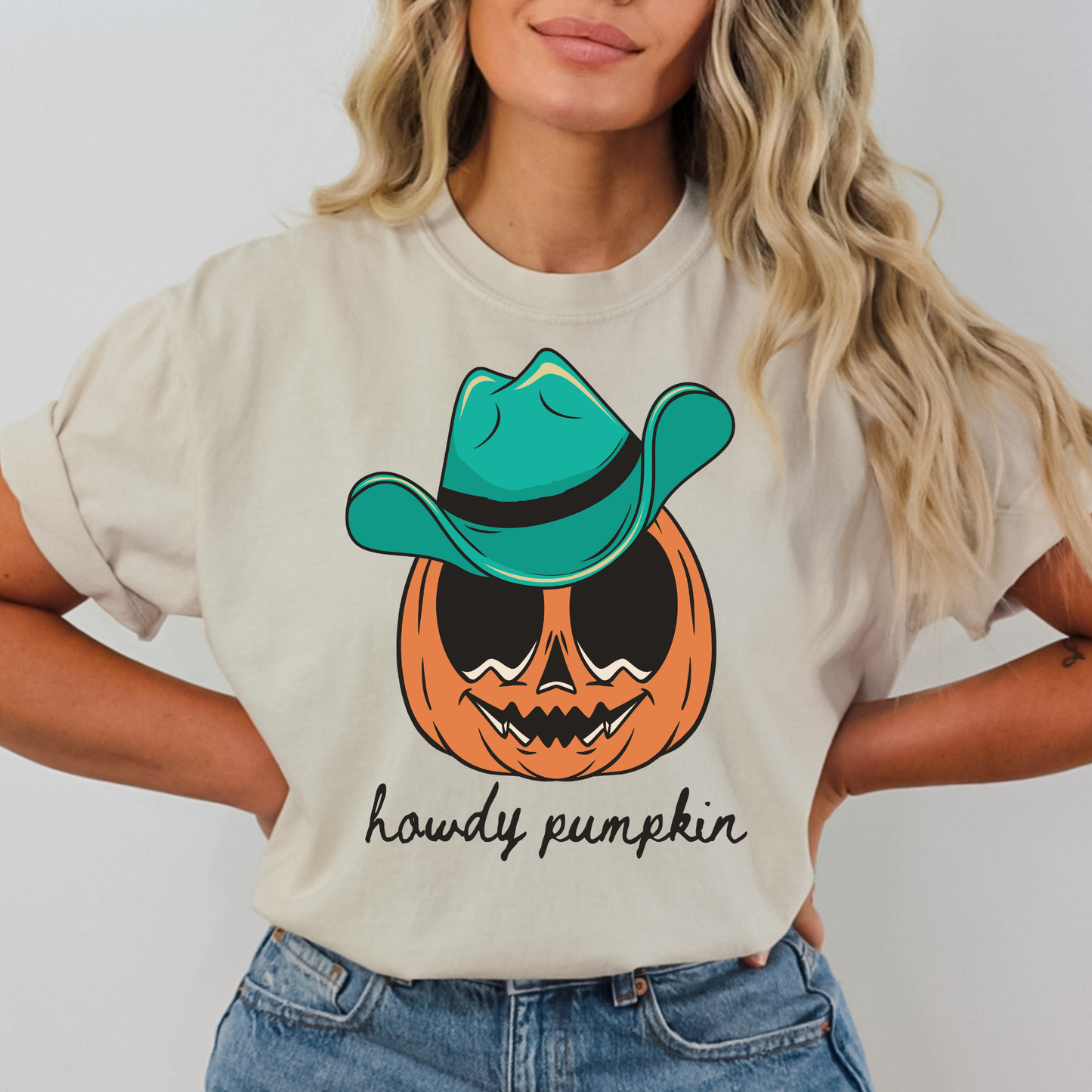 Howdy Pumpkin Full Color DTF Transfer