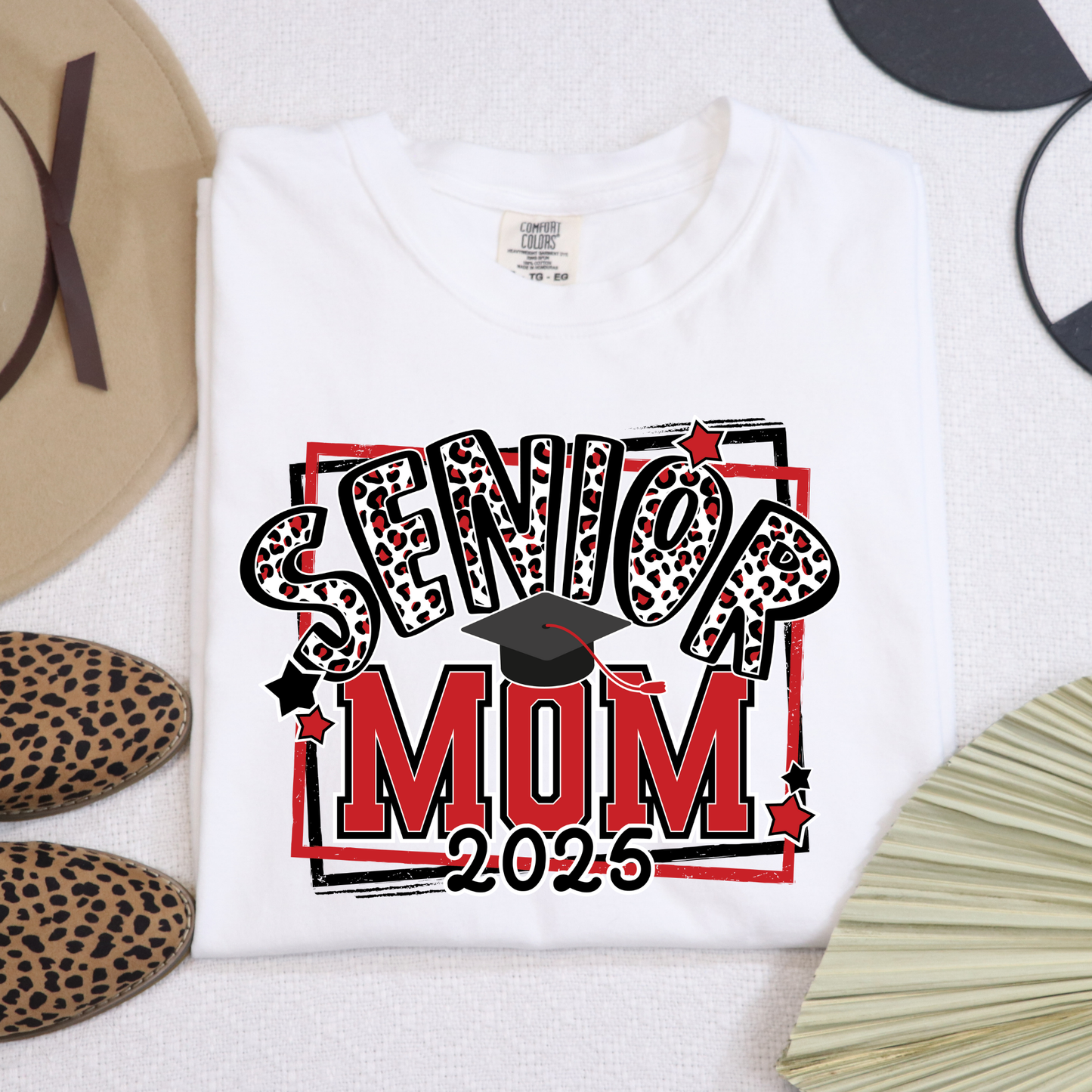 Senior Mom 2025 (Red Leopard) Full Color DTF Transfer