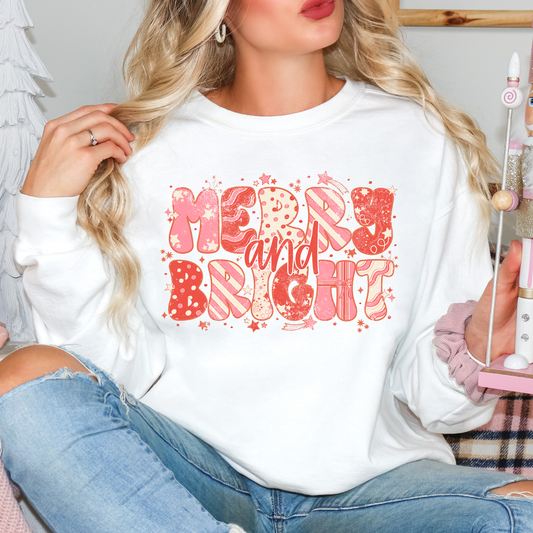 Merry and Bright Full Color DTF Transfer