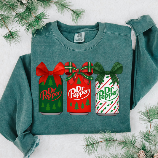 Christmas Dr Pepper Full Color DTF Transfer