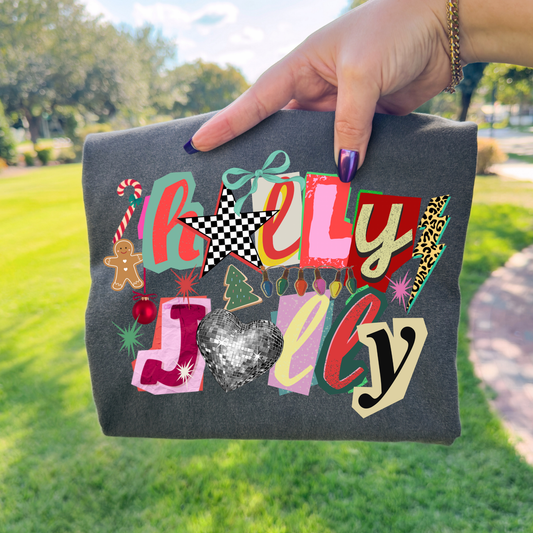 Holly Jolly Scrapbook Full Color DTF Transfer