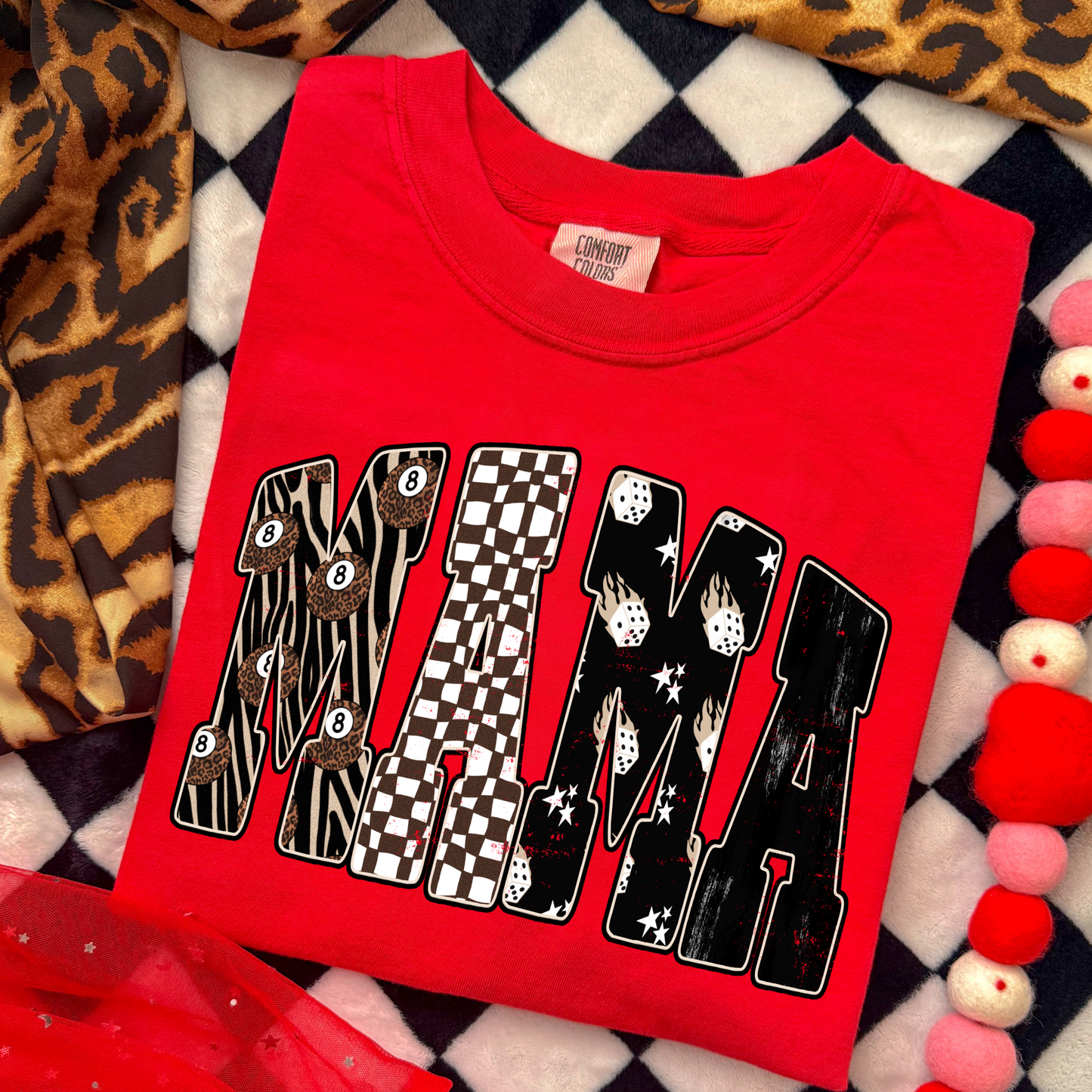 Mama (Checkered/Dice/8 Ball) Full Color DTF Transfer