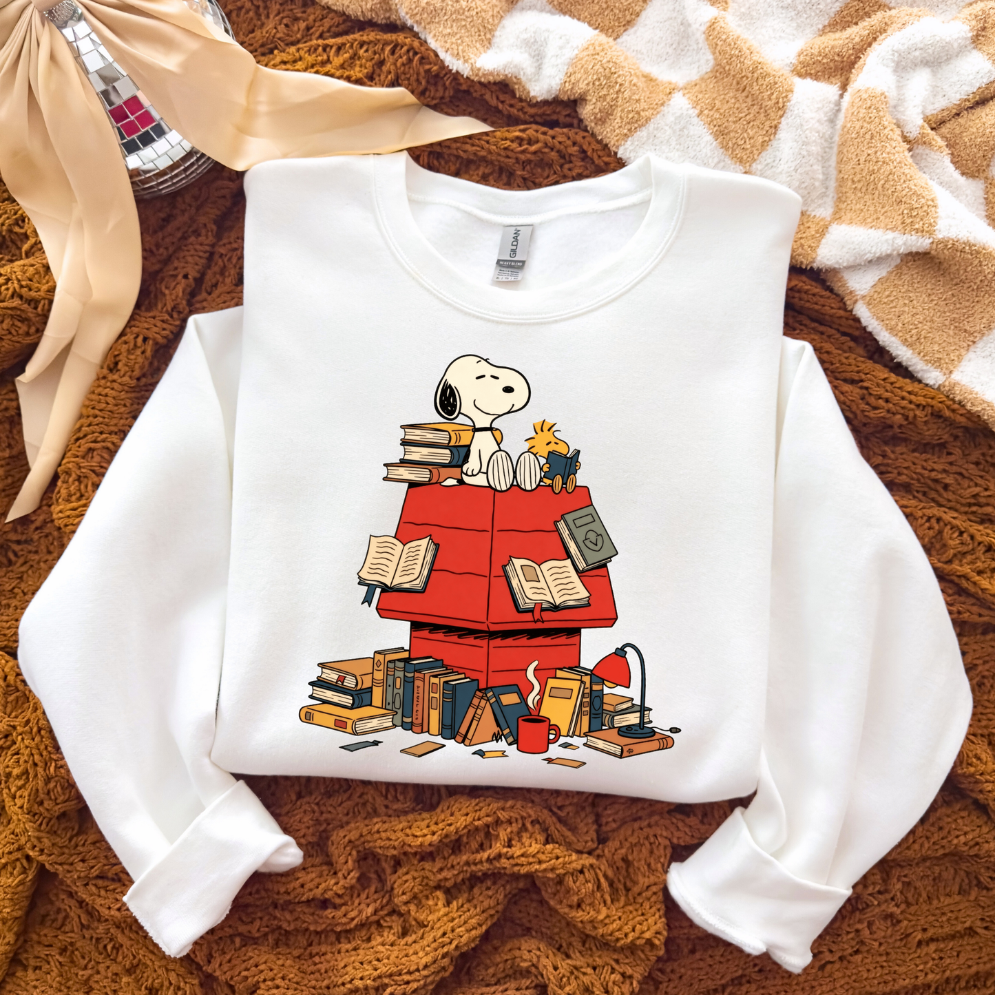 Snoopy House w/Books Full Color DTF Transfer