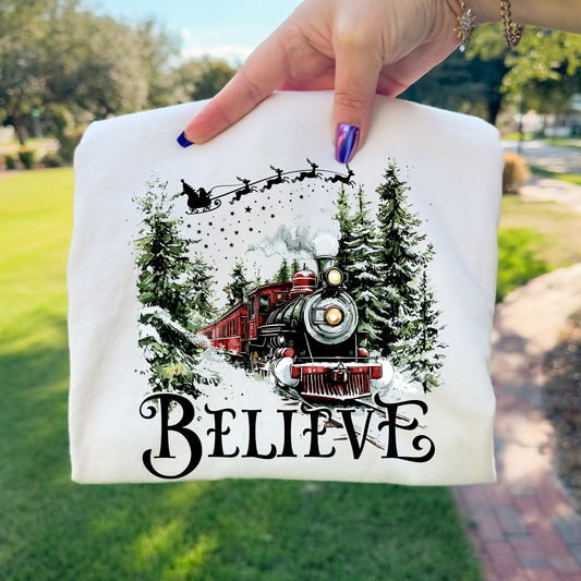 Believe (Train) Full Color DTF Transfer