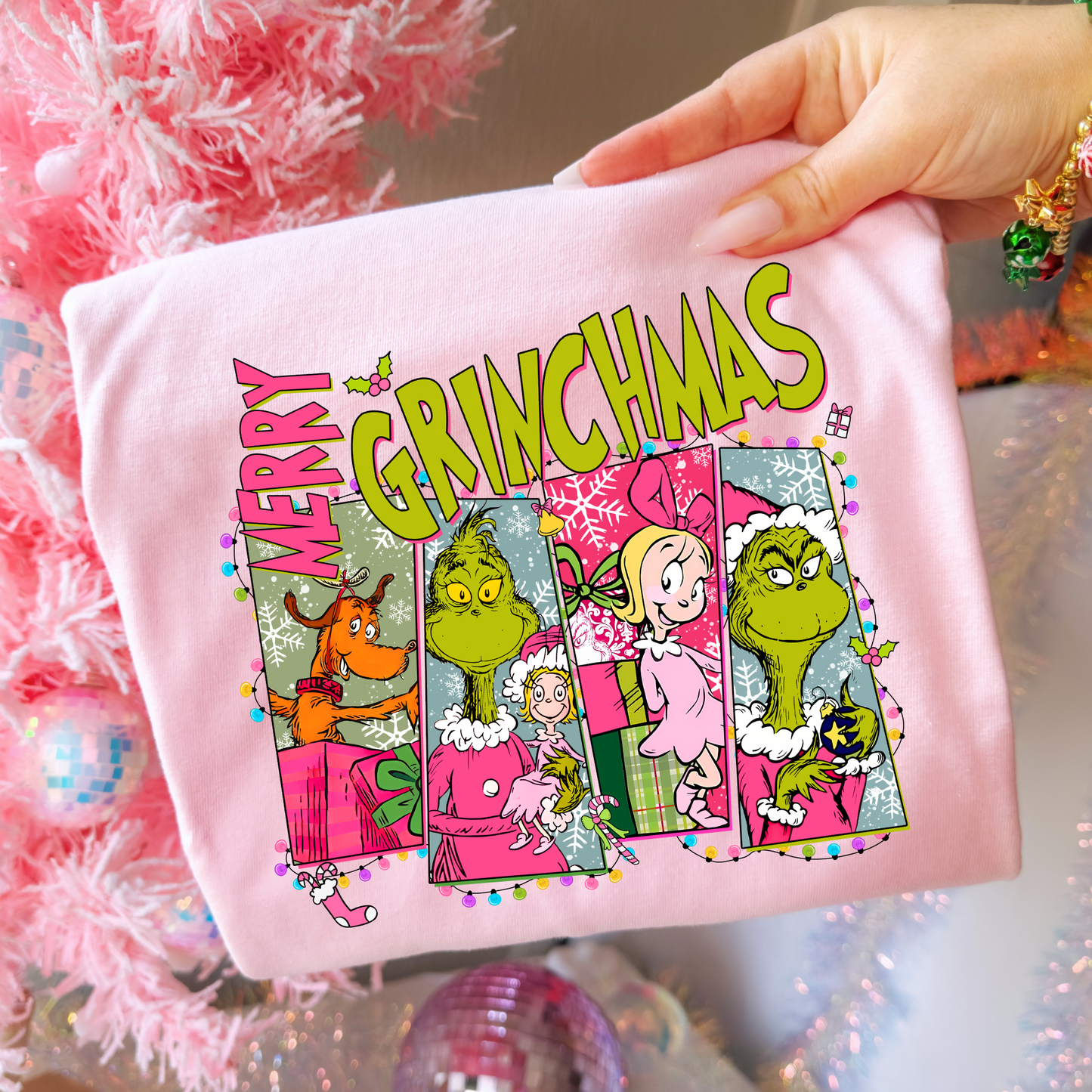 Merry Grinchmas (4 Pic) Full Color DTF Transfer