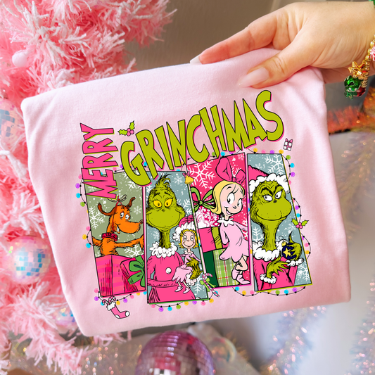 Merry Grinchmas (4 Pic) Full Color DTF Transfer