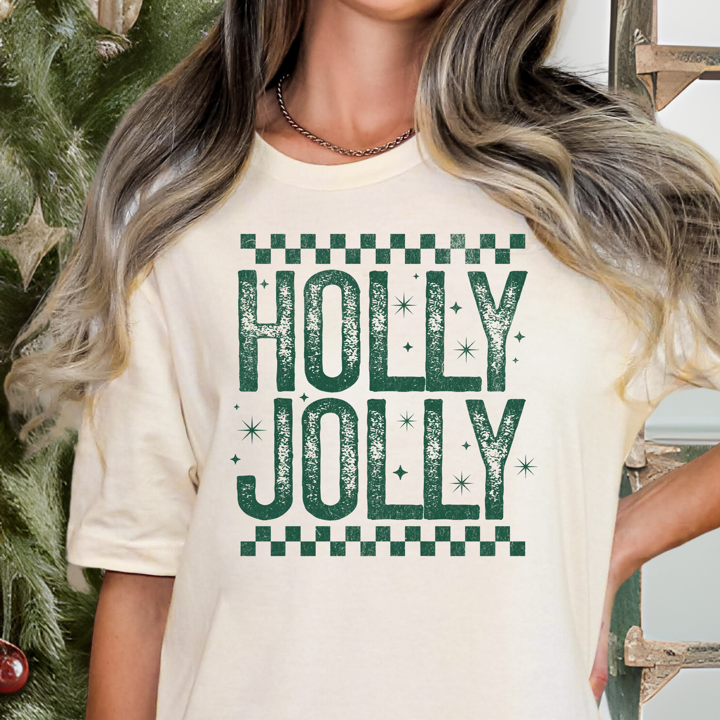 Holly Jolly Full Color DTF Transfer