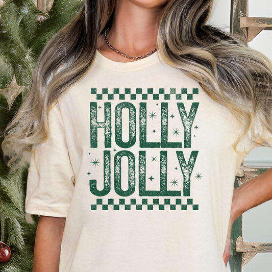 Holly Jolly Full Color DTF Transfer