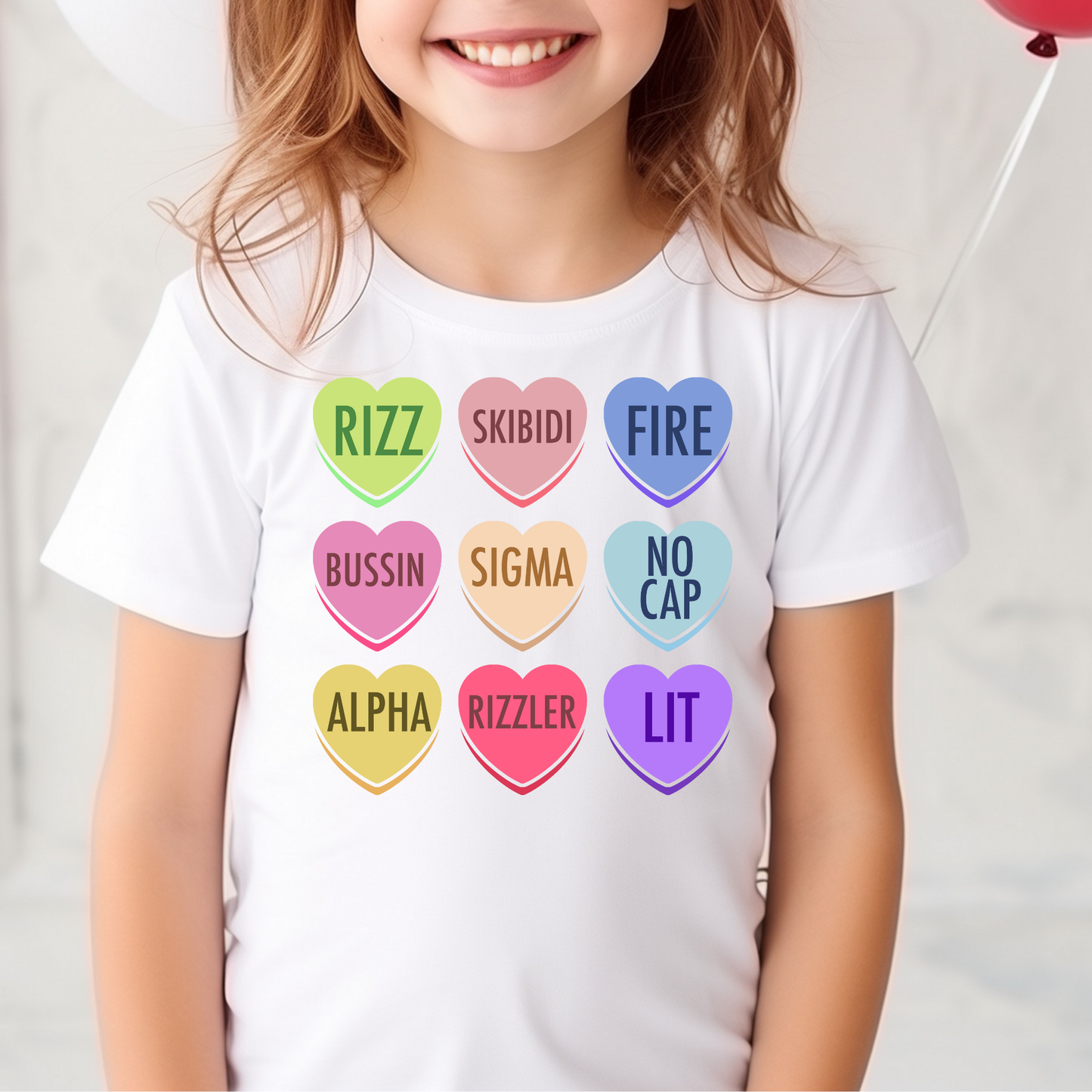 Candy Hears (Slang Turns) Full Color DTF Transfer