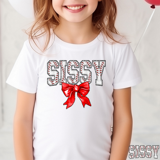 Sissy Baseball With Bow Full Color DTF Transfer