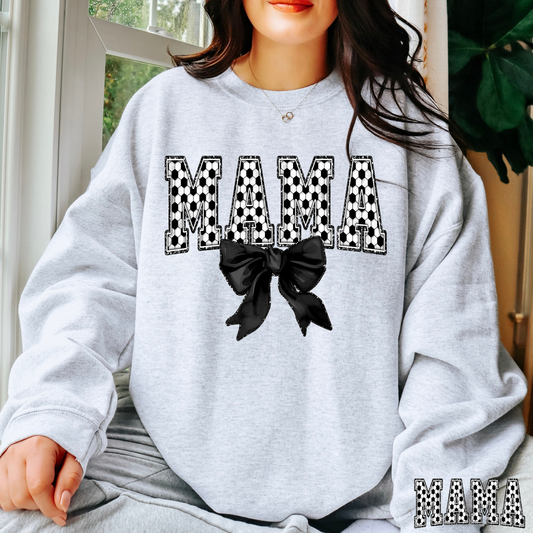 Soccer Mama With Bow Full Color DTF Transfer