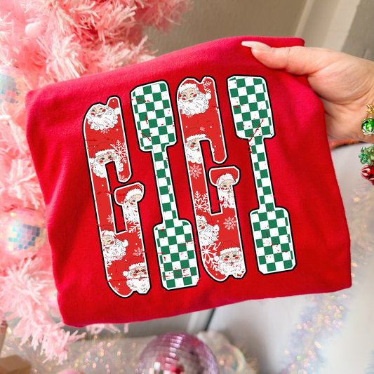 Gigi (Santa/Checkered) Full Color DTF Transfer