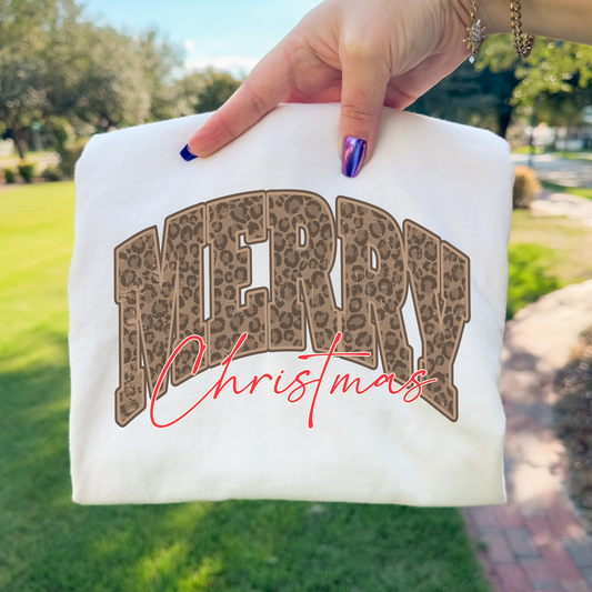 Merry (Leopard) Christmas Full Color DTF Transfer