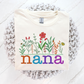 Nana w/Flowers On Top (MULTI OPTIONS) Full Color DTF Transfer