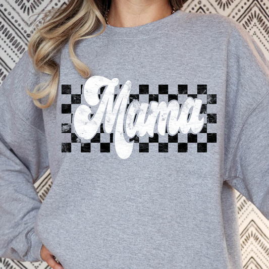 Mama (Checkered Background) Full Color DTF Transfer