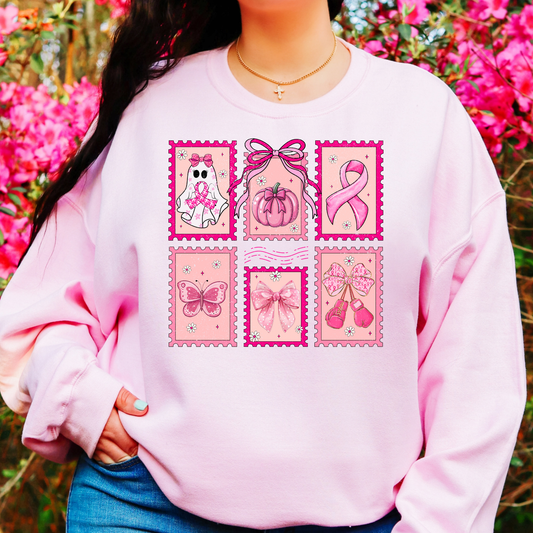 Breast Cancer Ghost Stamps Full Color DTF Transfer