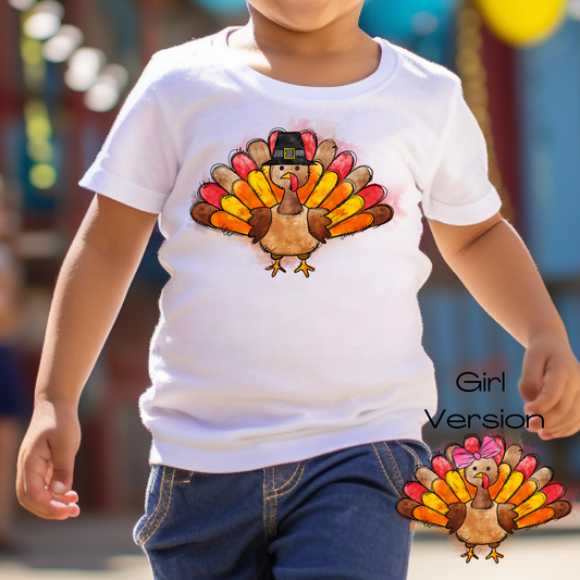 Turkey (BOY/GIRL Option) Full Color DTF Transfer