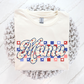 Mama (Checkered - Mini Option) 4th of July Full Color DTF Transfer