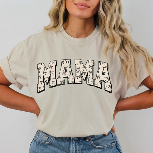 Mama (Black Bows) Full Color DTF Transfer