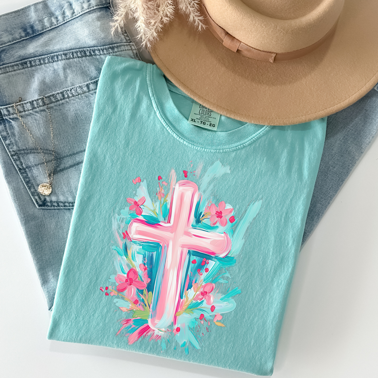Brush Stroke Cross Full Color DTF Transfer