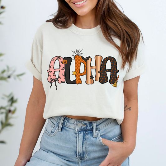 Witchy Halloween Alpha Full Color DTF Transfer