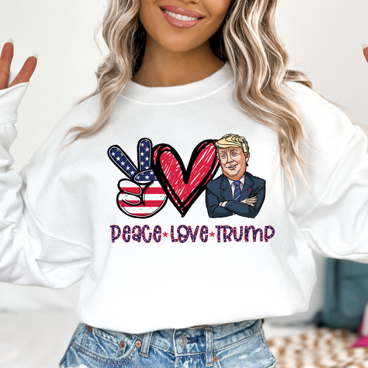 Peace Love Trump Full Color DTF Transfer