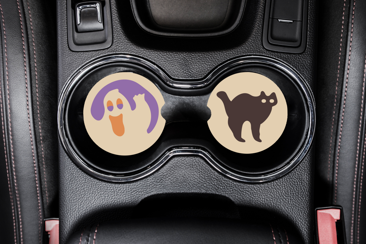 Halloween Sugar Cookie Inspired Set of 2 Coasters (Neoprene)