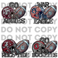 GO Team Football (College Teams) Faux Rhinestone Helmet Full Color DTF Transfer
