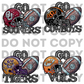 GO Team Football (College Teams) Faux Rhinestone Helmet Full Color DTF Transfer