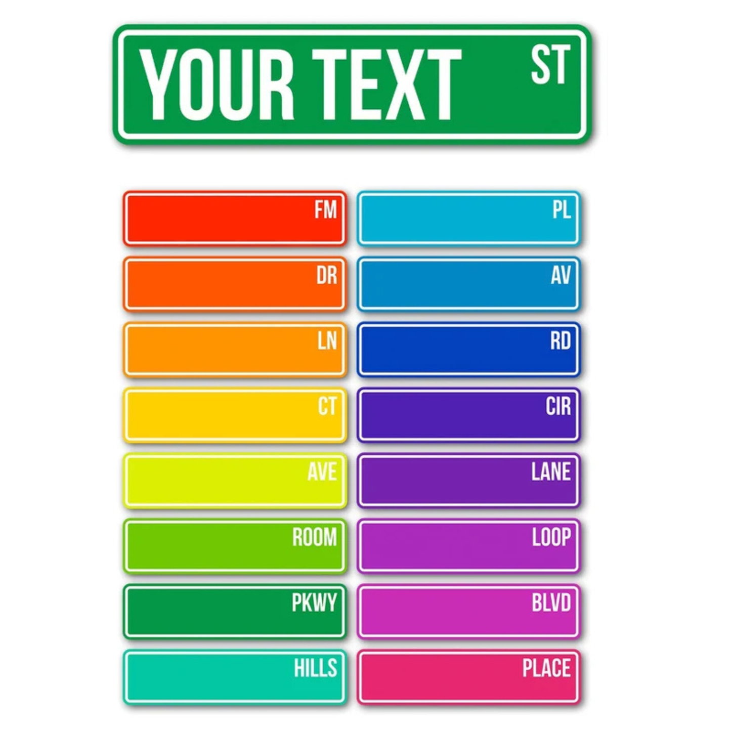 Personalized Sublimated Street Signs 4x18 (No Holes - One Sided)