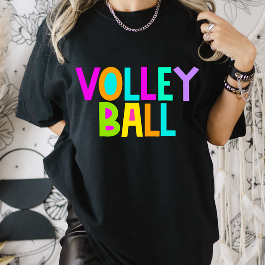 Volleyball Neon Alpha Full Color DTF Transfer