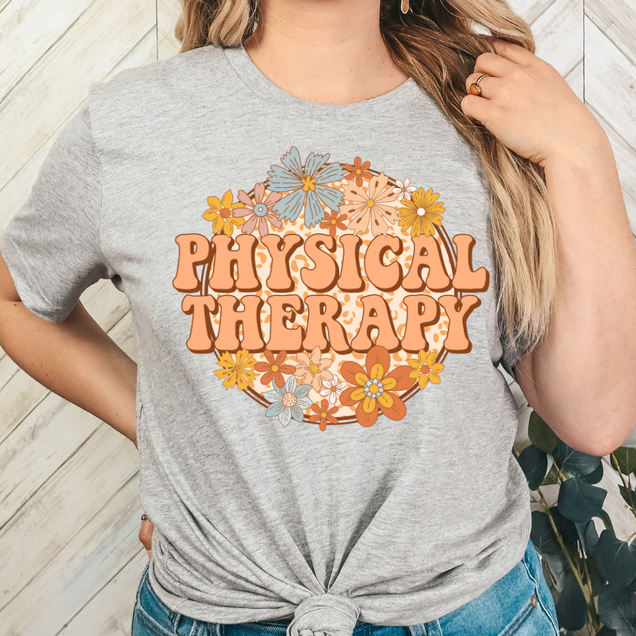 Physical Therapy (Retro Floral) Full Color DTF Transfer