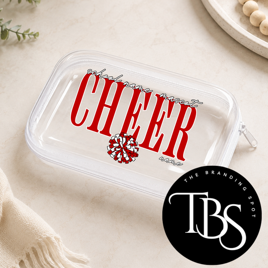 Personalized Cheer Hard Shell Clear Pencil Case