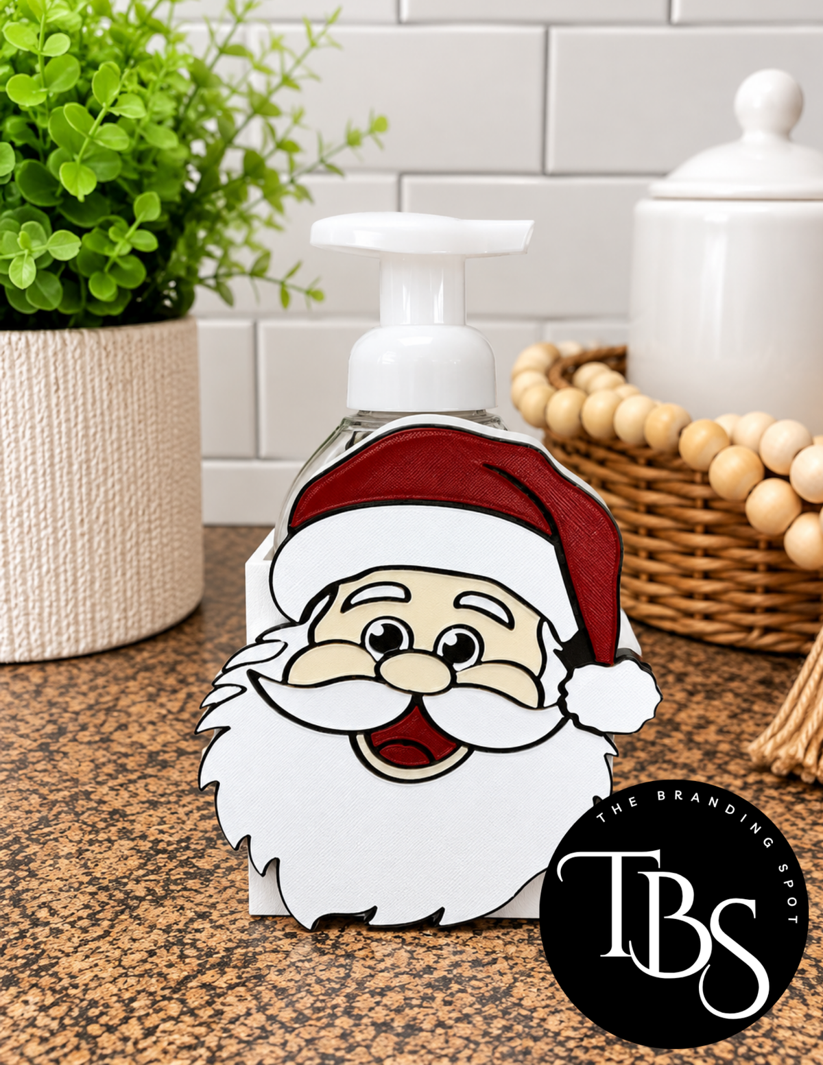 Santa Interchangeable Soap Holder (Multi Soap Bottle Options)