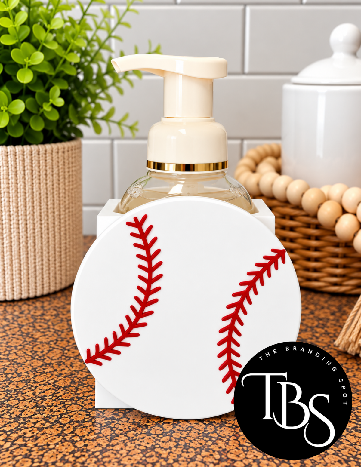 Baseball Interchangeable Soap Holder (Multi Soap Bottle Options)
