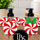 Candy Cane Mouse Head (Bow/No Bow) Interchangeable Soap Holder (Multi Soap Bottle Options)