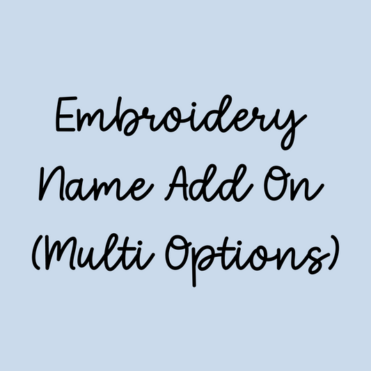 Personalization Name Add On Embroidered Items Only