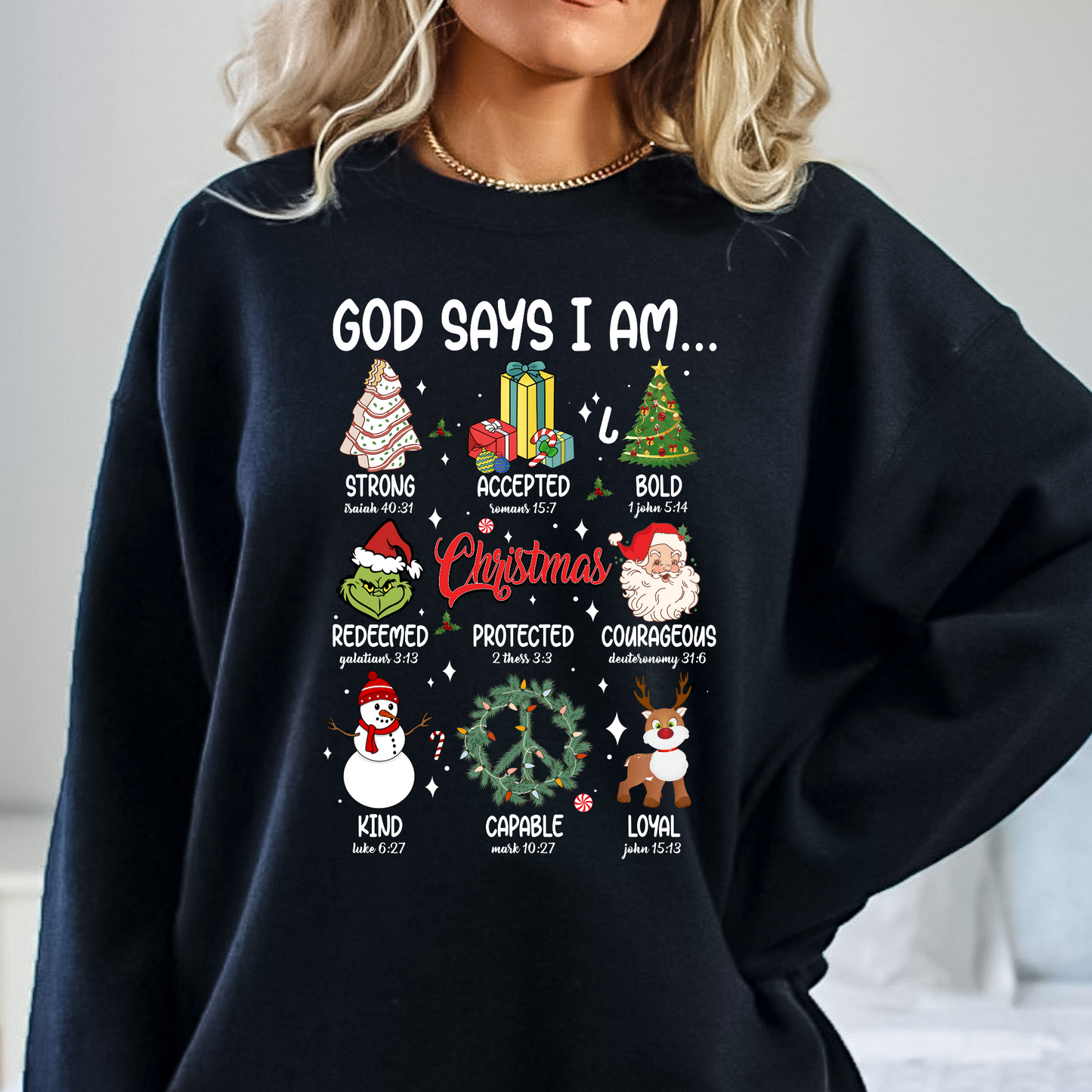 God Says I Am... Christmas Full Color DTF Transfers