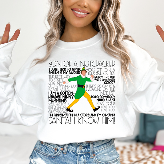 Elf Sayings Collage Full Color DTF Transfers