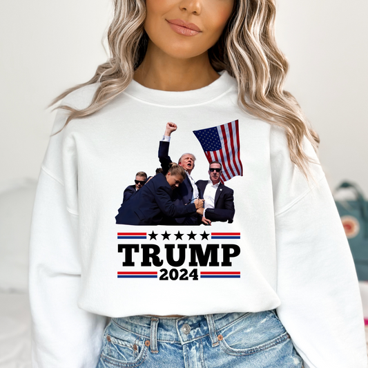 Trump 2024 (Assassination Attempt Trump Rally 2024) Full Color DTF Transfer